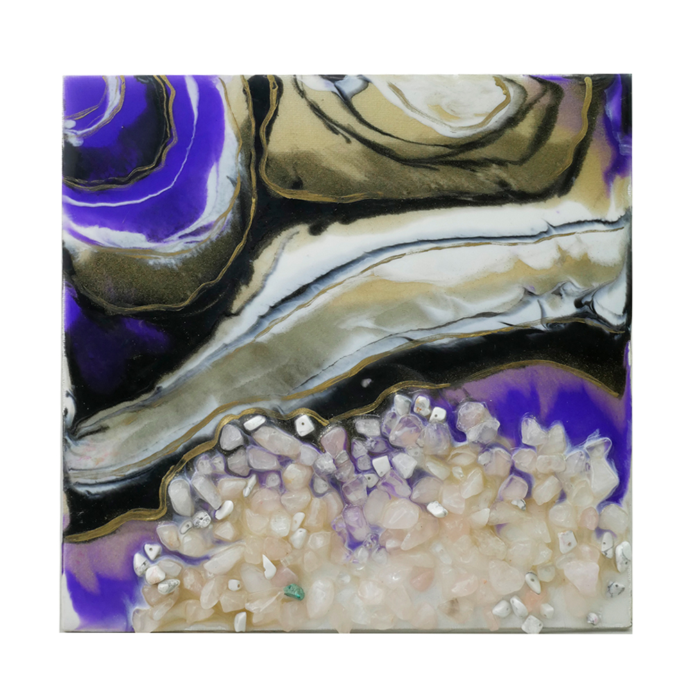 Exclusively hand-painted Resin art form on Canvas-1 by Penkraft